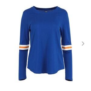 NEW NHL Blue Orange White Cotton Long Sleeve Tee shirt - SMALL